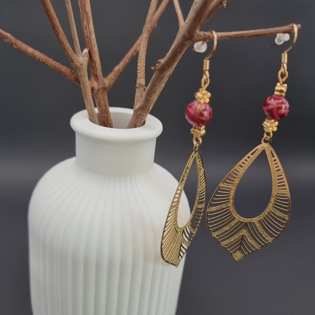 Winterglanz Rotgold – Ohrringe