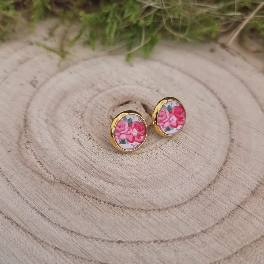 Rosenblüte Ohrstecker