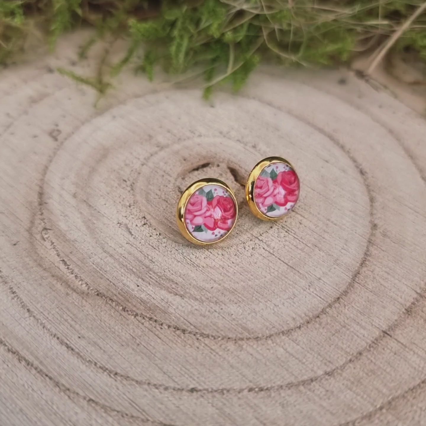 Rosenblüte Ohrstecker