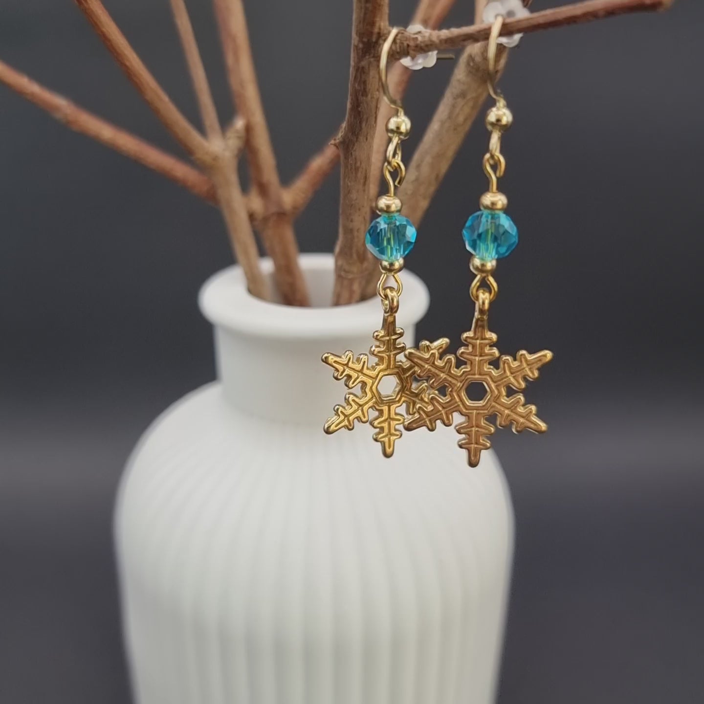 Winterzauber Schneeflocken-Ohrringe