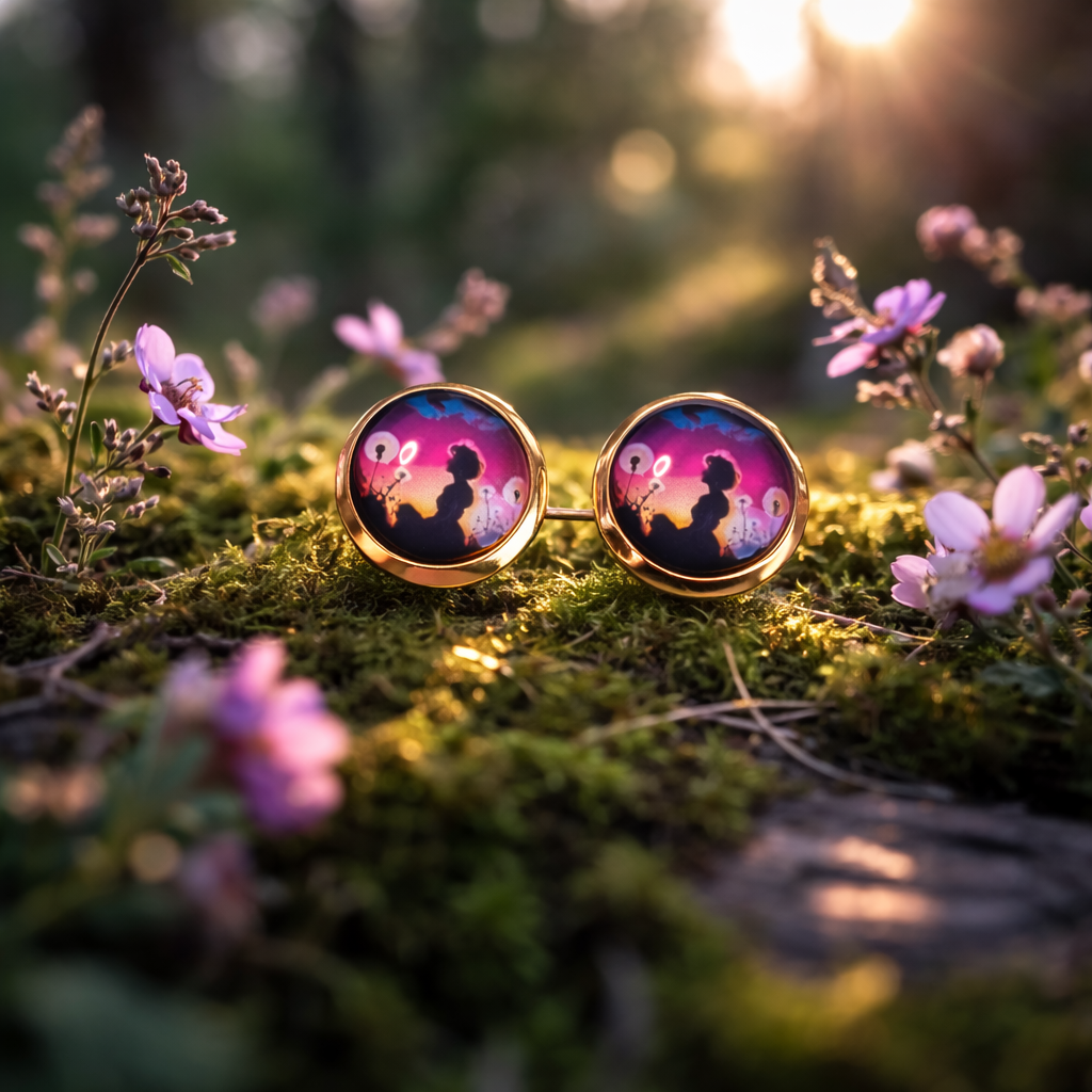 Abendlicht – Edelstahl Ohrstecker