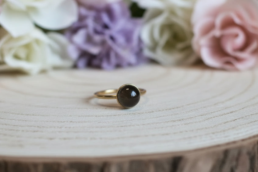 Ring „Erdglanz“ – verstellbar Edelstahl
