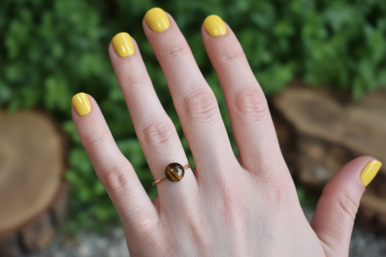 Ring „Erdglanz“ – verstellbar Edelstahl