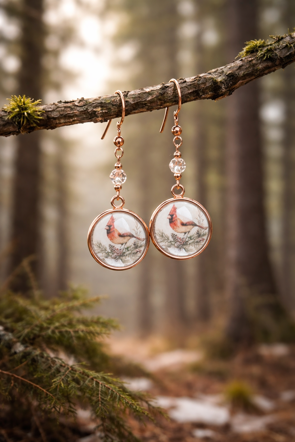 Winterbird – Rosé Ohrringe