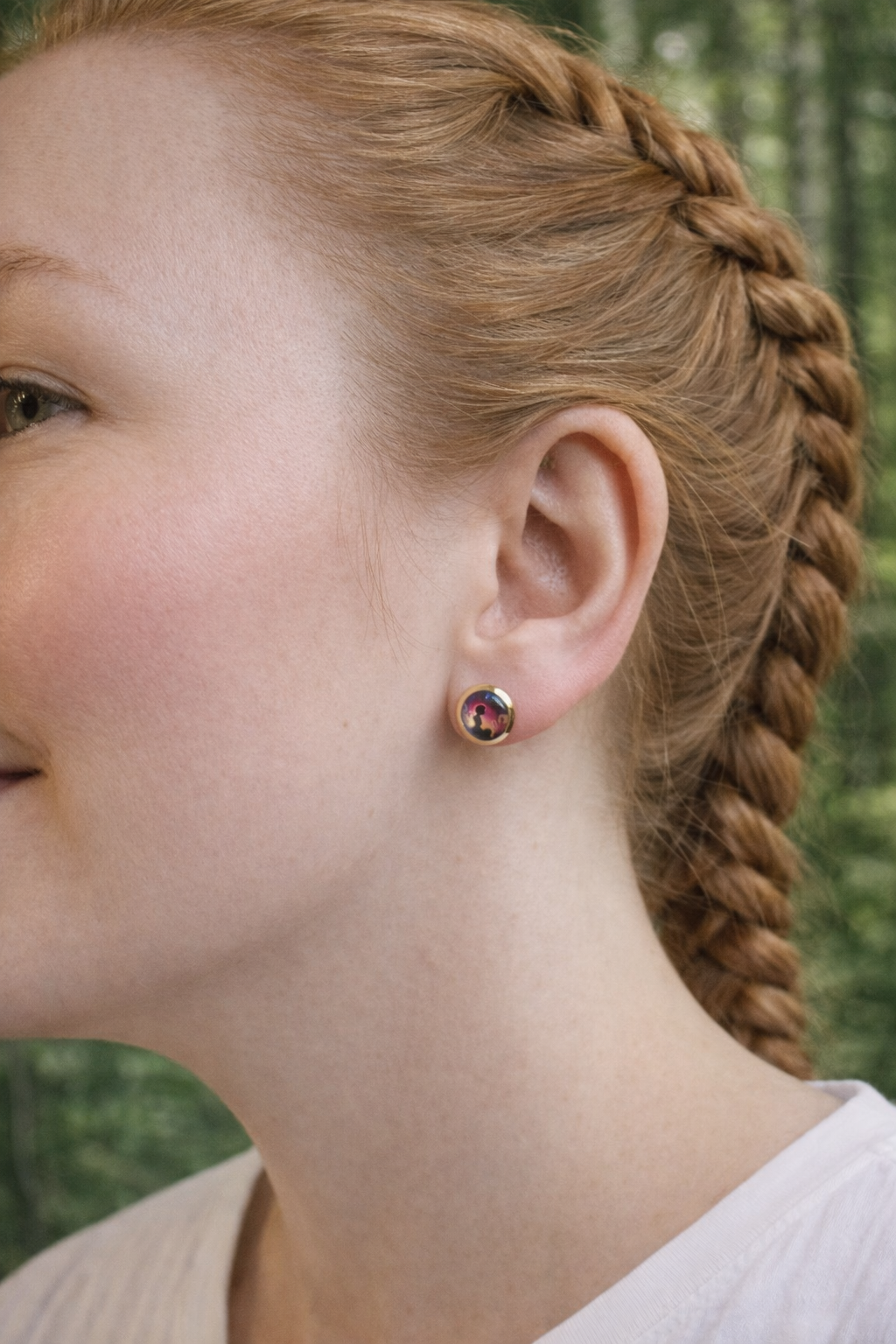 Abendlicht – Edelstahl Ohrstecker