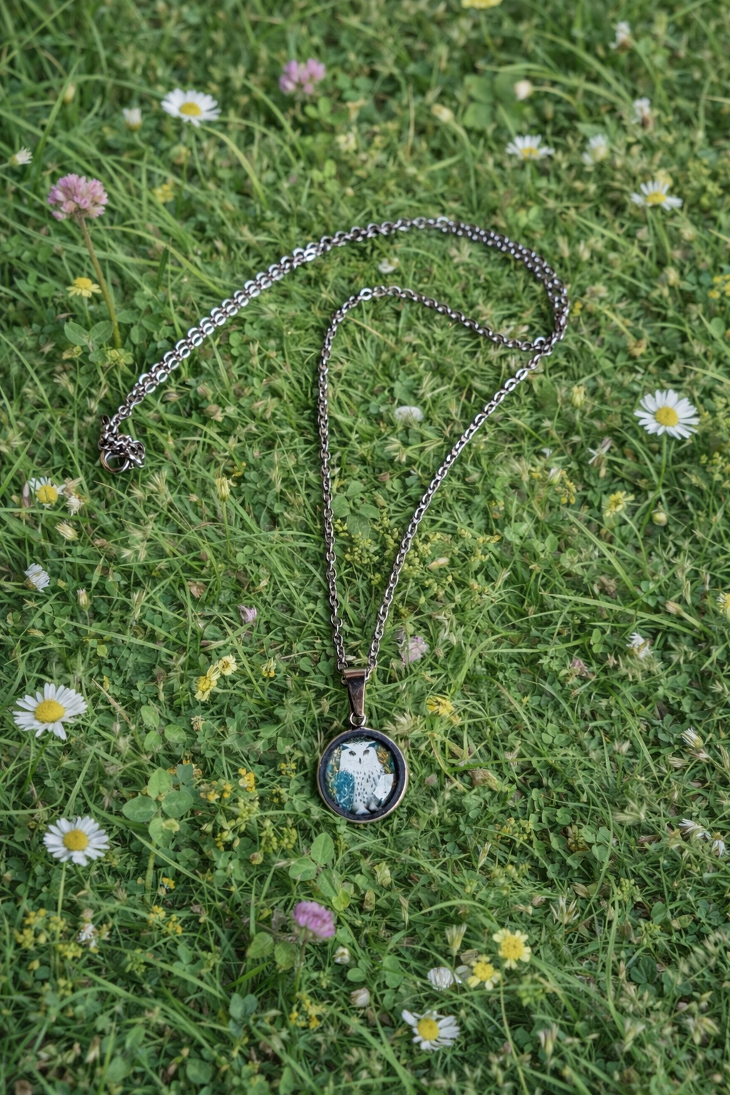 Eulenkette Waldblick Edelstahl