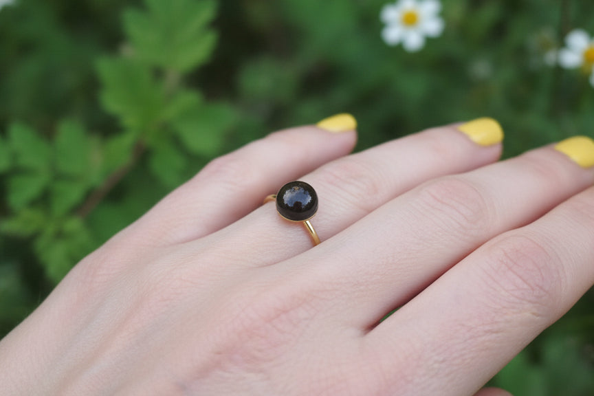 Ring „Erdglanz“ – verstellbar Edelstahl