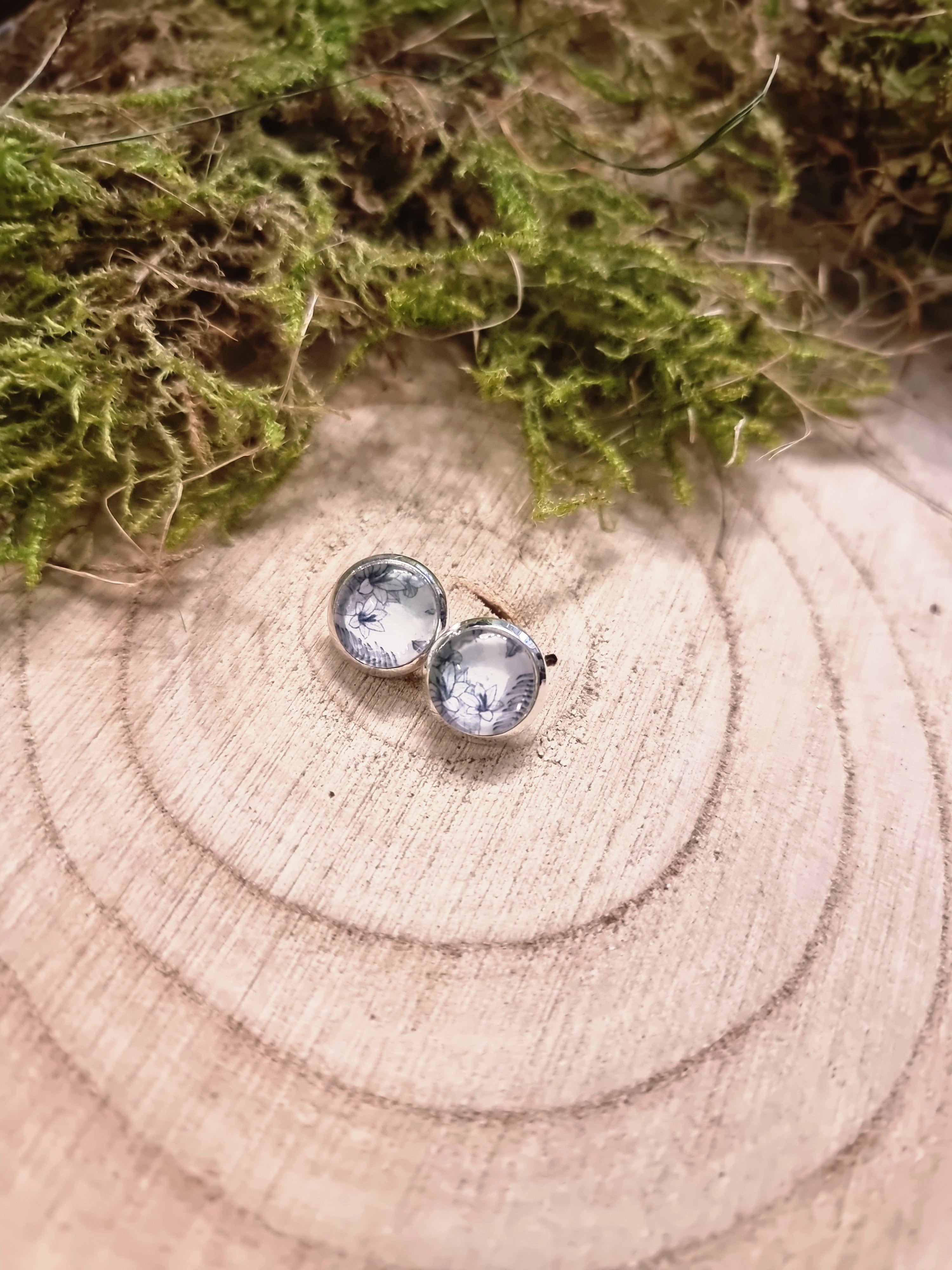 Silberfarbene Blumen-Stecker