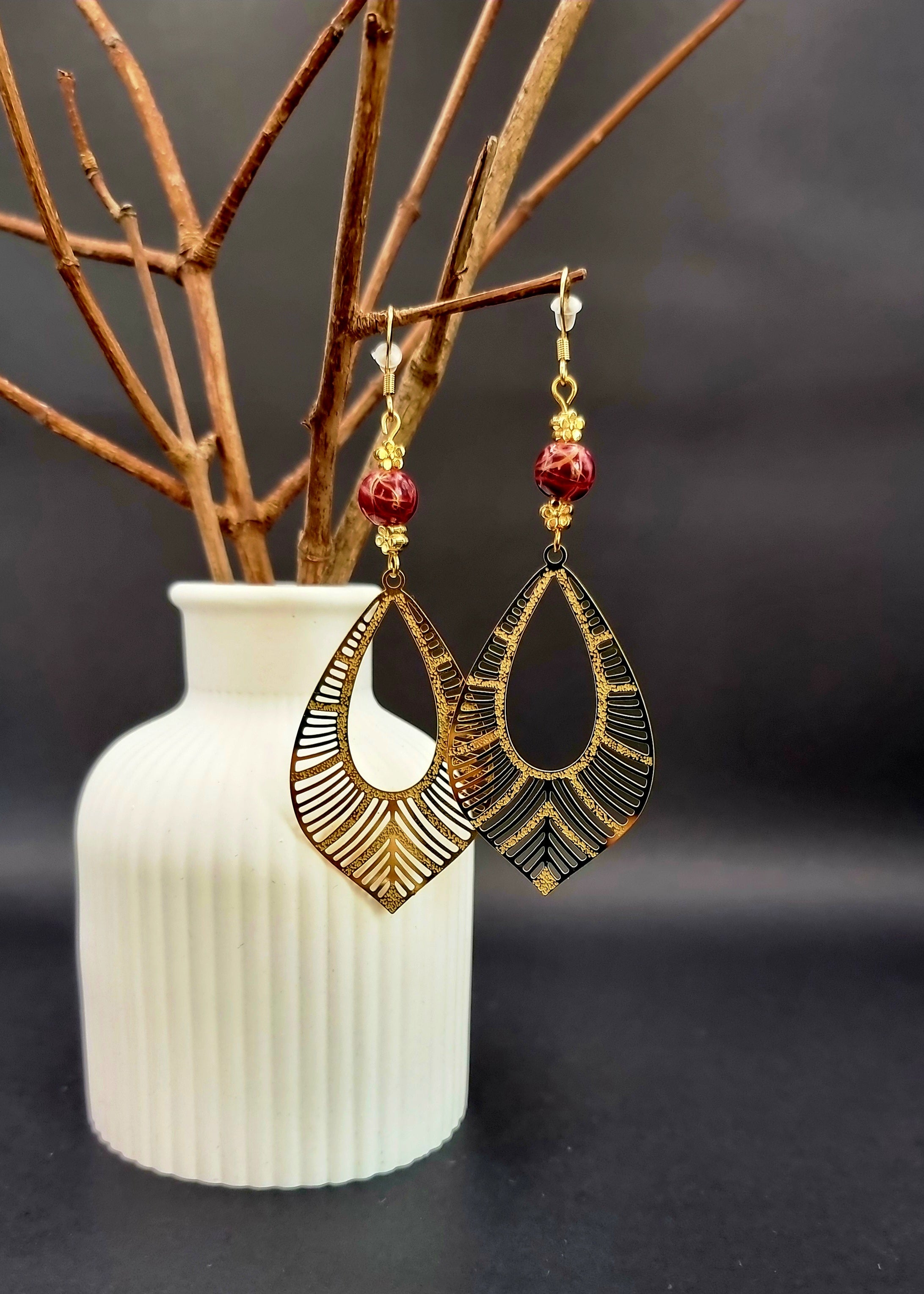 Winterglanz Rotgold – Ohrringe