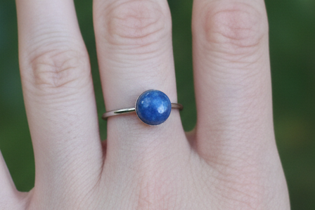 Ring „Himmelblau“ – verstellbar – Edelstahl